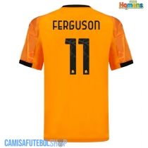 Camisa de time de futebol AS Roma Evan Ferguson #11 Replicas 2º Equipamento 2025-26 Manga Curta